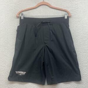 Lululemon T.H.E. Shorts Mens Medium 9" Gray Lined Mesh Gym MICSA Logo Training